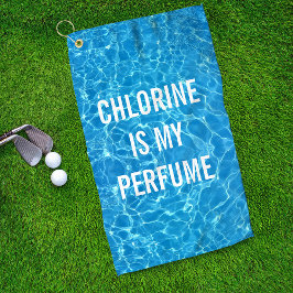 Chlor ist mein Parfüm-Schwimmbecken typografisch Golfhandtuch