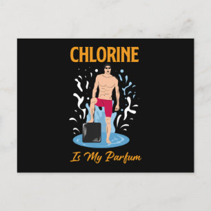 Chlor ist mein Partum - Schwimmer-Design Postkarte