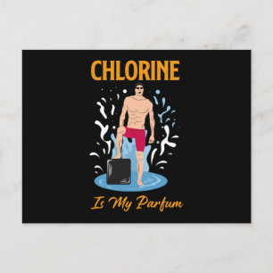 Chlor ist mein Partum - Schwimmer-Design Postkarte
