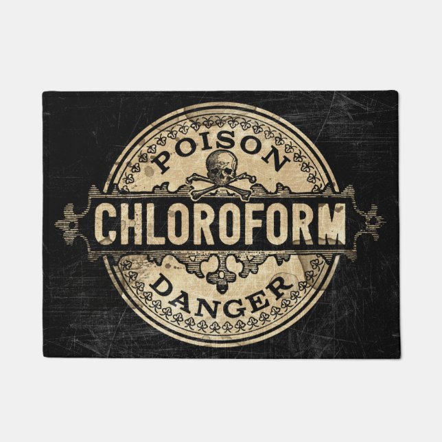 Chloroform Vintage Style Gift Label Fußmatte (Vorderseite)