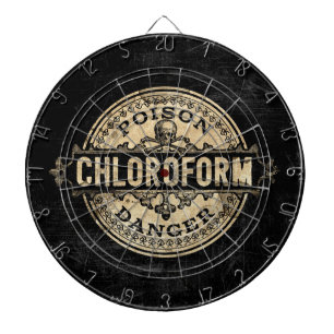 Chloroform Vintage Style Giftetikett Dartscheibe