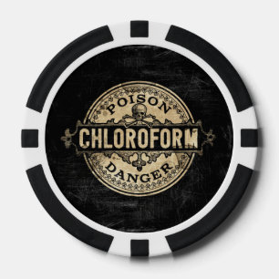 Chloroform Vintage Style Giftetikett Pokerchips