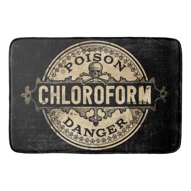 Chloroform-Vintager Art-Gift-Aufkleber Badematte (Vorderseite)