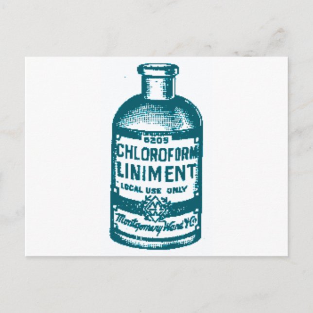 Chloroformflasche Postkarte (Vorderseite)