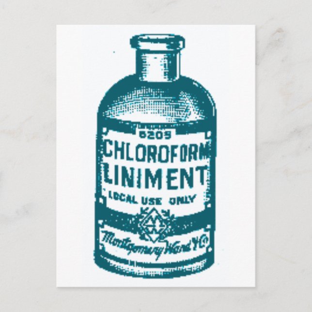 Chloroformflasche Postkarte (Vorderseite)