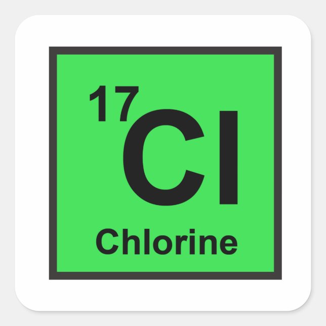 Chlorsticker Quadratischer Aufkleber (Vorderseite)