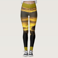CHO DÄMMERUNGS-SONNE-ENTWURFS-LEGGINGS