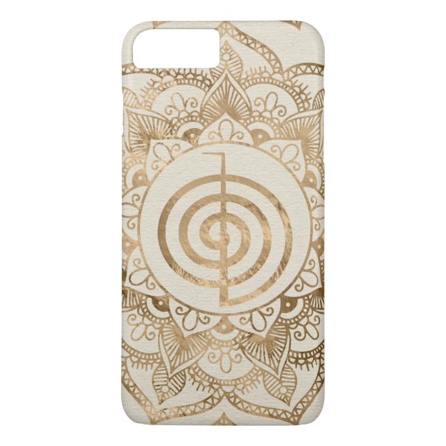 Cho Ku Rei - Pastellgoldlotos-Mandala Case-Mate iPhone Hülle (Rückseite)