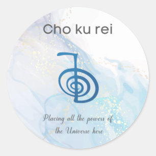 Cho Ku Rei Reiki Heilsymbol Klassischer Rundlauf S Runder Aufkleber