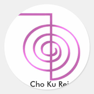 Cho Ku Rei Reiki Heilsymbol Runder Aufkleber