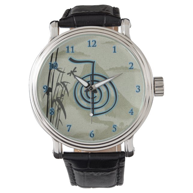 Cho Ku Rei Reiki Mountain Armbanduhr (Vorderseite)