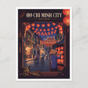 Cho Lon Chinatown Laternenstraßen Ho-Chi-Minh-Stad Postkarte