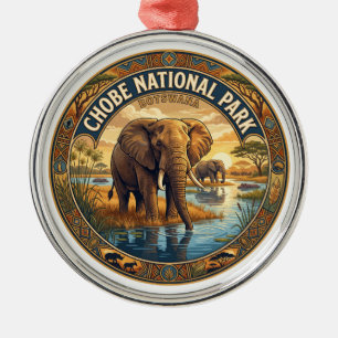 Chobe-Nationalpark Kasane Botswana Reise Ornament Aus Metall