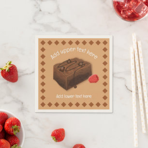 Choc Brownie Square und Raspberry - Ihre Veranstal Serviette