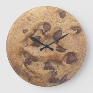 Choc Chip Cookie Große Wanduhr