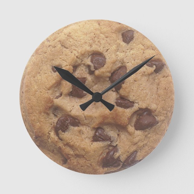 Choc Chip Cookie Runde Wanduhr (Vorderseite)