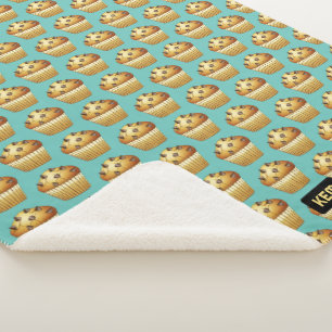 Choc Chip Muffins Muster - Ihre eigenen Initialen Sherpadecke