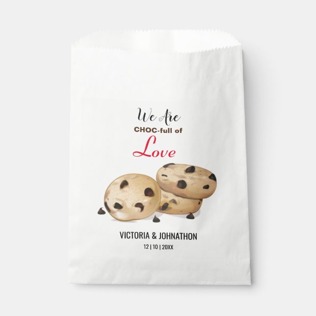 Choc full of Liebe Cookie Vielen Dank | Hochzeitsf Geschenktütchen (Vorderseite)