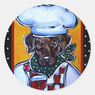Choc Lab Chef Runder Aufkleber