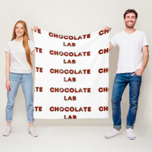 Choc Labrador Kanadische Flagge Fleecedecke