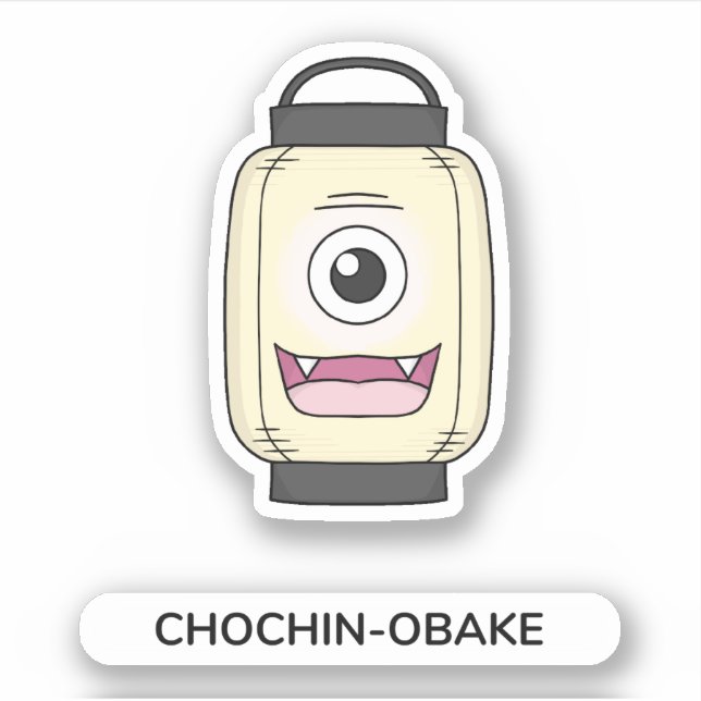 Chochin obake Paper Lantern Ghost Yokai Aufkleber (Vorderseite)