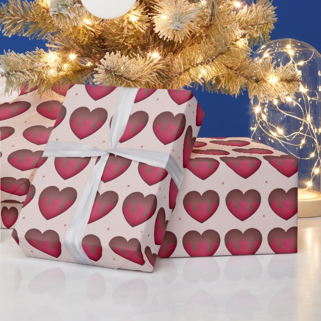 Choclate Covered Hearts Geschenkpapier (Feiertage)