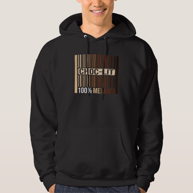Choclit 100 Melanin Black Woman And Man Dripping Hoodie (Vorderseite)