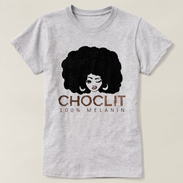 Choclit Black Woman Afro T-Shirt (Design vorne)
