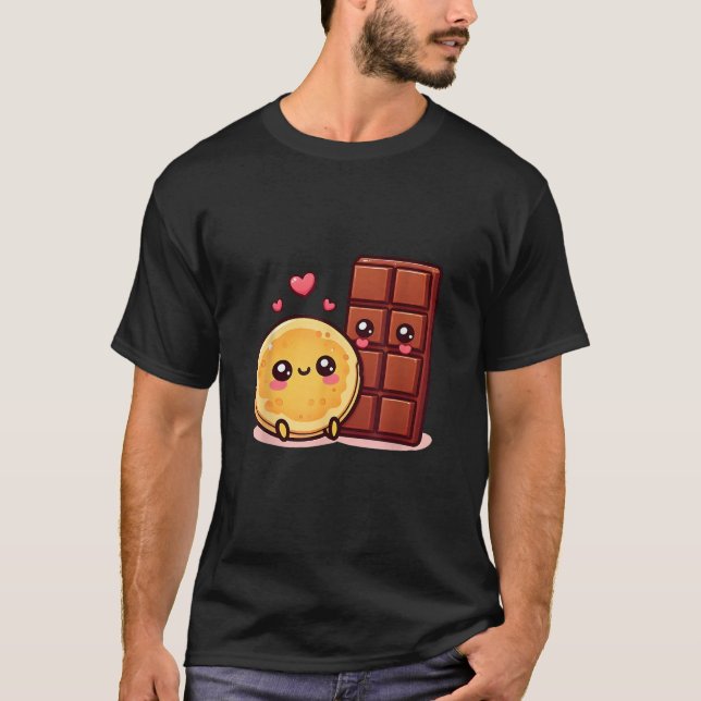 Choco And Pancake Couples Love  T-Shirt (Vorderseite)