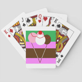 Choco-Creme-Erdbeere-Eiscreme Spielkarten