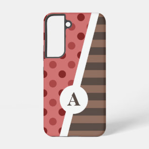Choco-Erdbeere-Punkte- und Streifenmuster Samsung Galaxy Hülle