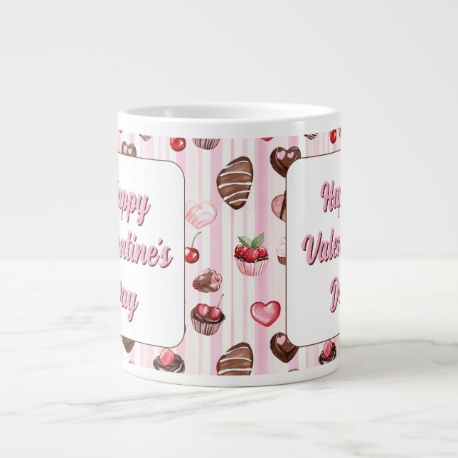 Choco Heart Customizable Specialty Tasse (Vorderseite)