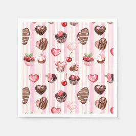 Choco Heart Paper Napkins Serviette