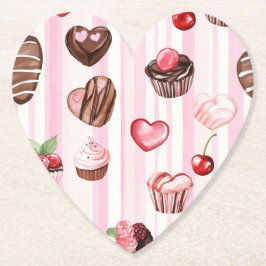 Choco Heart Paper Untersetzer