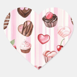 Choco Heart Valentine's Day Stickers