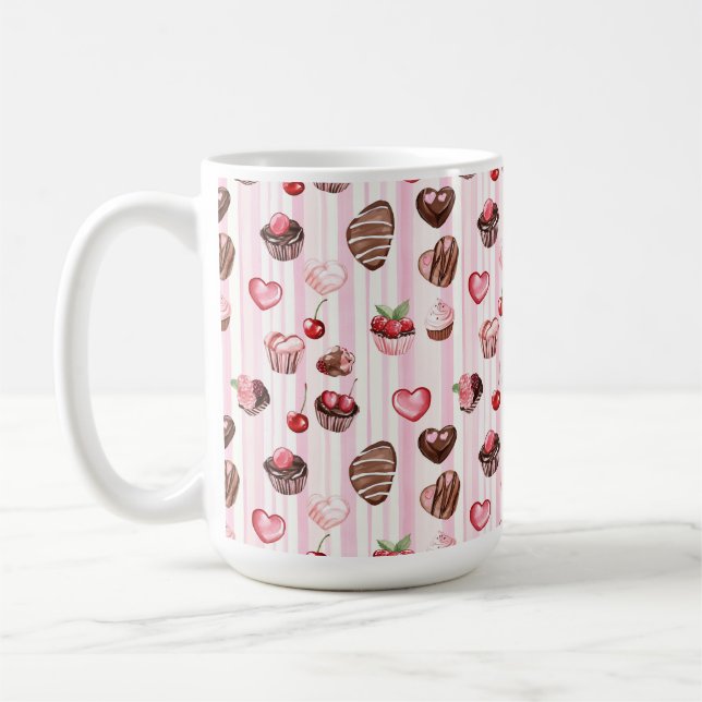 Choco-Herz-Muster-Tasse Kaffeetasse (Links)