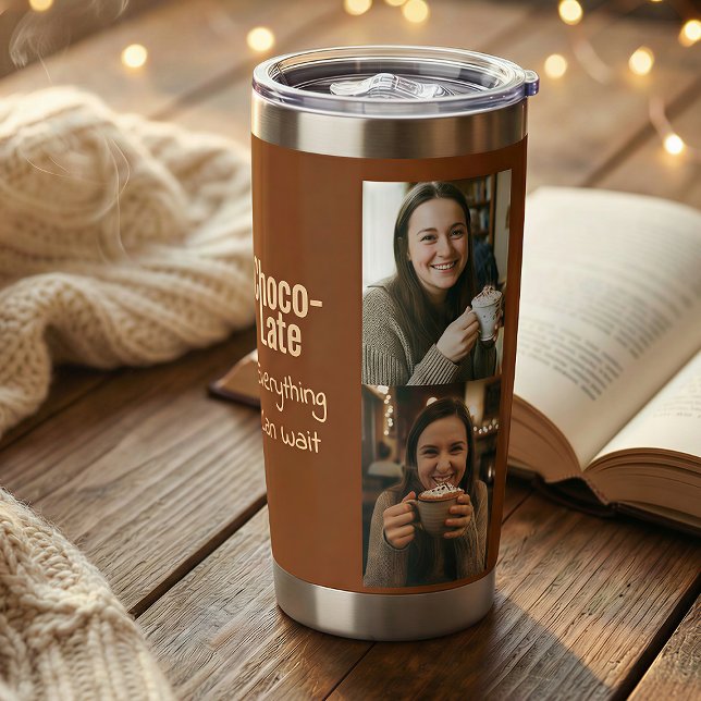 Choco-Late Alles Kann 4 Foto Warten  Thermobecher (Von Creator hochgeladen)