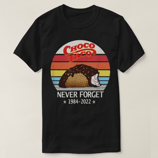 Choco Taco Vergessen Sie Retro Style FunnyT-Shirt  T-Shirt (Design vorne)