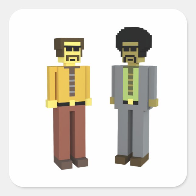 Choco und HT Bunz Quadratischer Aufkleber (Vorderseite)