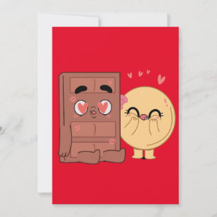 Choco und Pancake Paare Liebe Valentine Matching Einladung