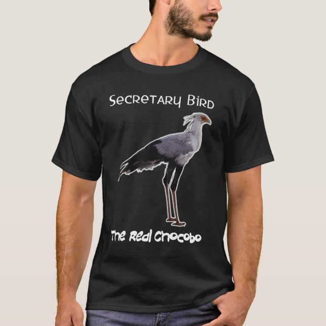 Chocobo (Sekretär Vogel) - für Dunkelheit T-Shirt (Vorderseite)