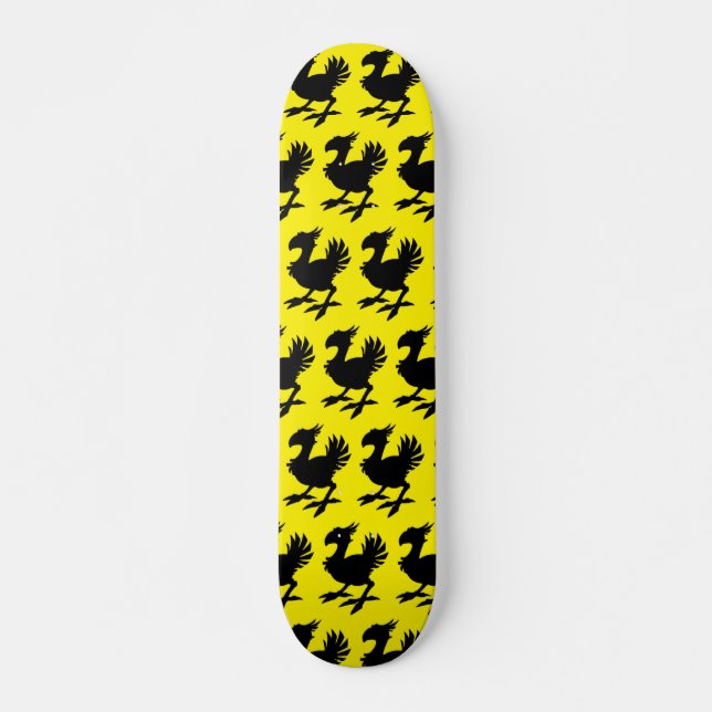 Chocobo-Silhouette-Skateboard Skateboard (Vorne)