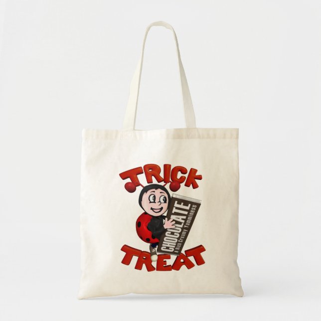 Chocoholic Marienkäfer - "Trick-oder Leckerei-" Tragetasche (Vorne)
