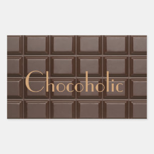 Chocoholic Schokoladen-Bar-rechteckiger Aufkleber