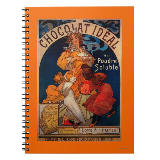 Chocolat Ideal Vintag PosterEurope Notizblock (Vorderseite)