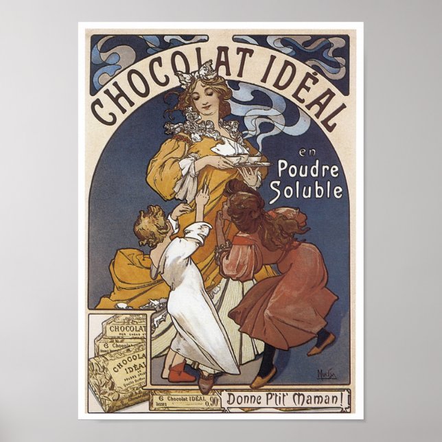 Chocolat Ideal Vintage Ad Poster (Vorne)