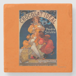 Chocolat Ideal Vintage PosterEuropa Steinuntersetzer