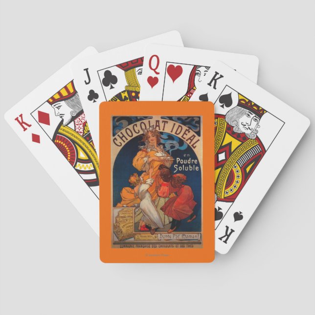 Chocolat ideales Vintages PosterEurope Spielkarten (Rückseite)