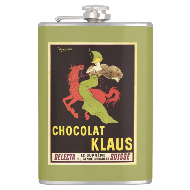 Chocolat Klaus Anzeige-Plakat Flachmann (Vorderseite)