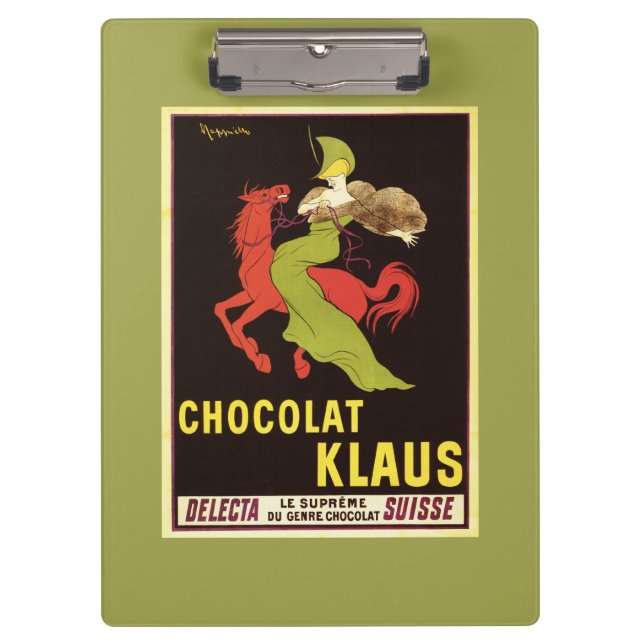 Chocolat Klaus Anzeige-Plakat Klemmbrett (Vorderseite)